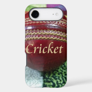 Cricket: Red Hard Ball Art Print