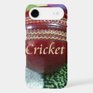 Cricket: Red Hard Ball Art Print
