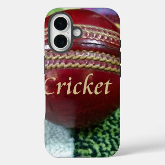 Cricket: Red Hard Ball Art Print iPhone 16 Case
