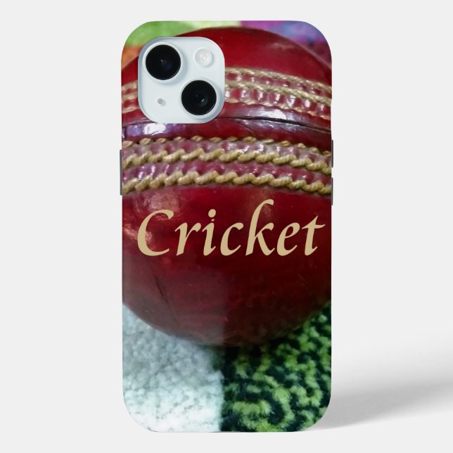 Cricket: Red Hard Ball Art Print Case-Mate iPhone Case (Back)