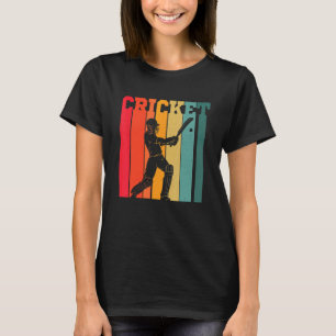 Cricket Retro Vintage Colors Cricket Player T-Shirt