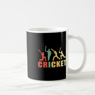 Cricket Retro Vintage Colours Cricket Players Coffee Mug