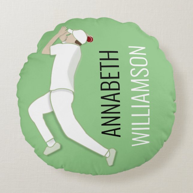 Cricket Round Cushion (Front)