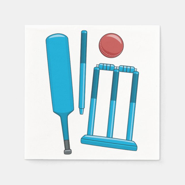Cricket Set Paper Napkins (Front)
