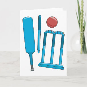 Cricket Set Sport Greeting Cards