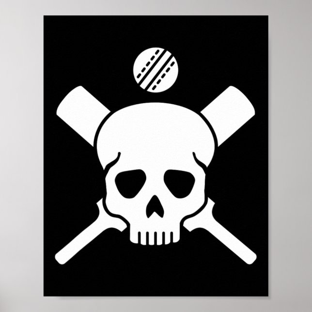Cricket Skull  Poster (Front)