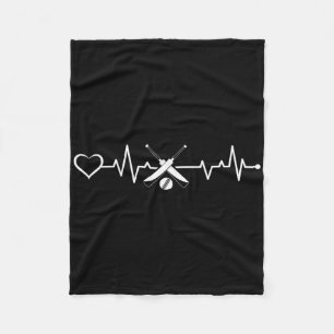 Cricket Sport Cricket Heartbeat Cricket Player  Fleece Blanket