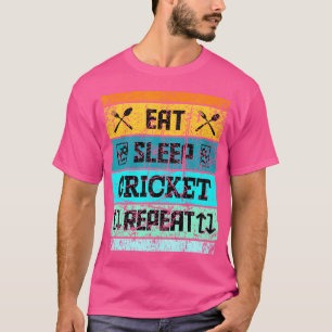 Cricket Sport Cricket Team Eat Sleep Cricket Jerse T-Shirt