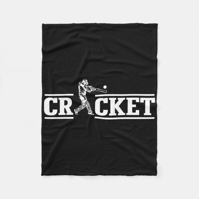 Cricket Sport Player Cricket Lover  Fleece Blanket (Front)