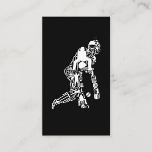 Cricket Sport Symbols Cricket Player Business Card