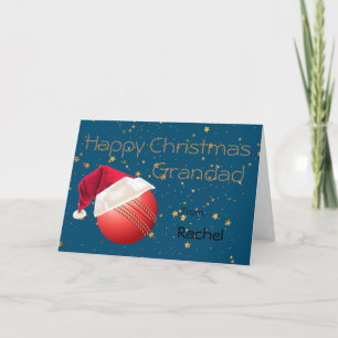 Cricket Sports Christmas Personalised For Him Holiday Card