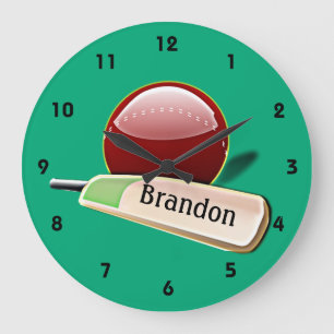 Cricket Sports Design Clock