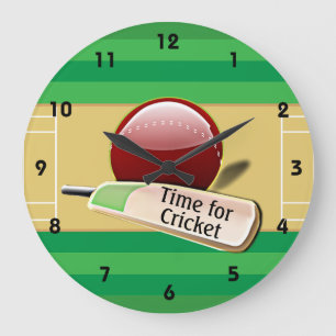 Cricket Sports Design Clock