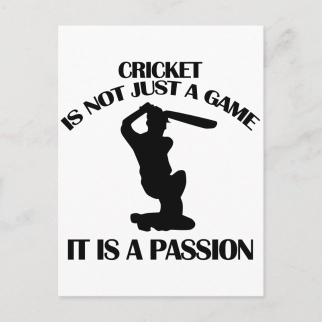 CRICKET  sports designs Postcard (Front)