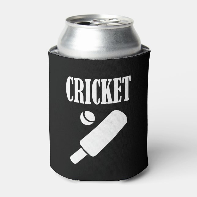 Cricket Sports Gift Can Cooler (Can Front)
