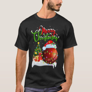 Cricket Sports   Xmas Decoration Santa Cricket Chr T-Shirt
