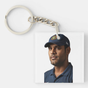Cricket Star MS Dhoni Tribute Key Ring