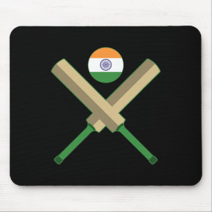 Cricket T Cricket Ll Indian Flag India Cricket  Mouse Mat