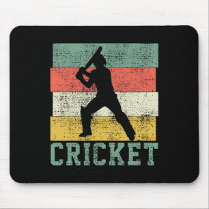 Cricket T Shirt Cricketer Tee Player Coach Vintage Mouse Mat
