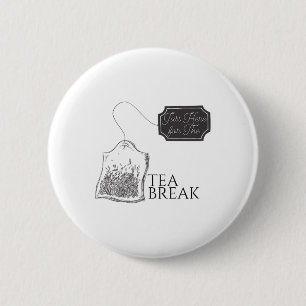 Cricket Teabreak I'm Just Here For Cricket Jersey 6 Cm Round Badge