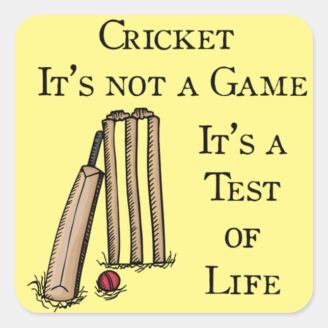Cricket Test Match Sticker (Front)