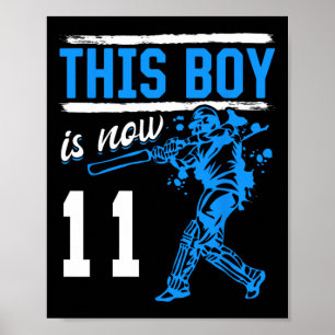 Cricket - This Boy Is Now 11 Year Old 11 Th Birthd Poster