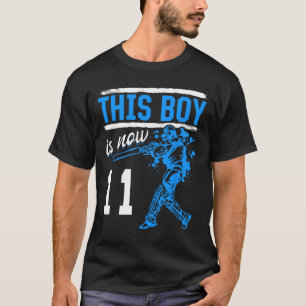 Cricket - This Boy Is Now 11 Year Old 11 Th Birthd T-Shirt