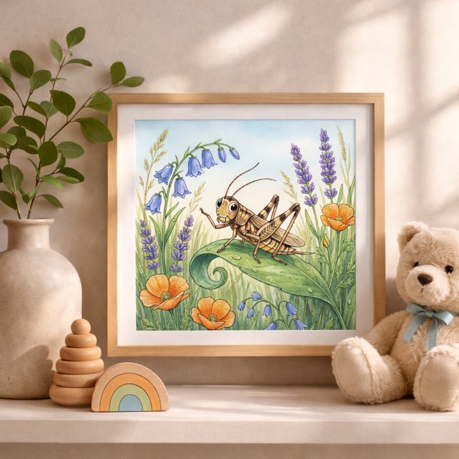 Cricket Tiny Insects Nursery Poster (Creator Uploaded)