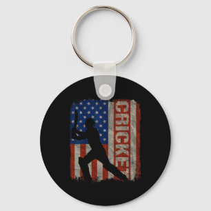Cricket Usa American Flag Vintage 4th Of July Gift Key Ring