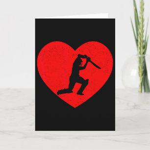 Cricket Valentine Heart Shape Cricket Lovers  Card