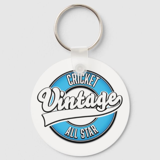 Cricket Vintage all star logo Key Ring (Front)