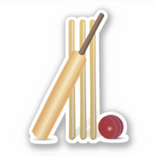 Cricket, wicket and ball