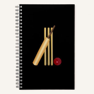 Cricket - Wicket, Bat and Ball Notebook