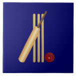 Cricket - wicket, bat and ball tile<br><div class="desc">Cricket,  wicket,  bat and ball</div>