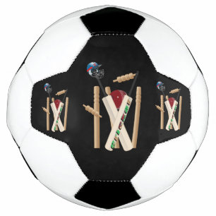 Cricket Wickets, Bats And Ball, Football