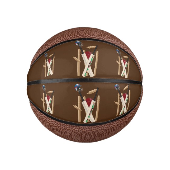 Cricket Wickets, Bats And Ball,  Mini Basketball (Front)