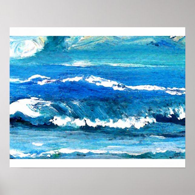 CricketDiane Ocean Poster - Wave Dance (Front)
