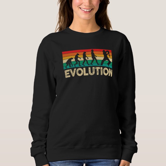 Cricketer Cricket Sport Player Evolution Of Cricke Sweatshirt (Front)