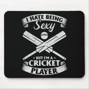 Cricketer - I Hate Being Y But I'm A Cricket Playe Mouse Mat