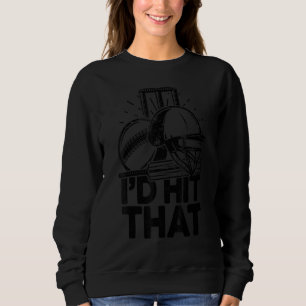 Cricketer Retro Cricket Player I Would Hit That 5 Sweatshirt