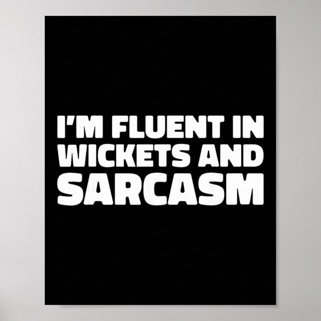 Cricketer Umpire - Bowler Tsman Cricketing Cricket Poster (Front)