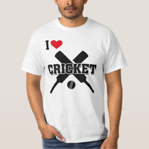 Cricketer's I Love Cricket, Crossed bats and ball T-Shirt