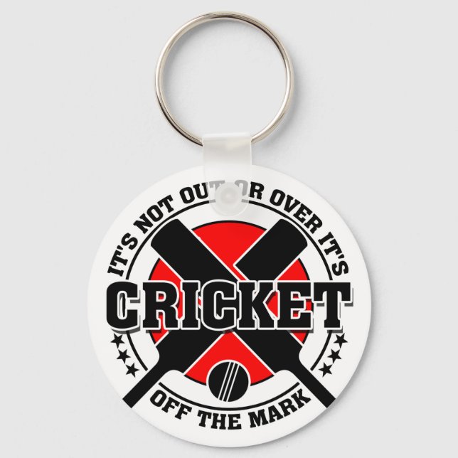 Cricketer's Off The Mark Cricket Key Ring (Front)