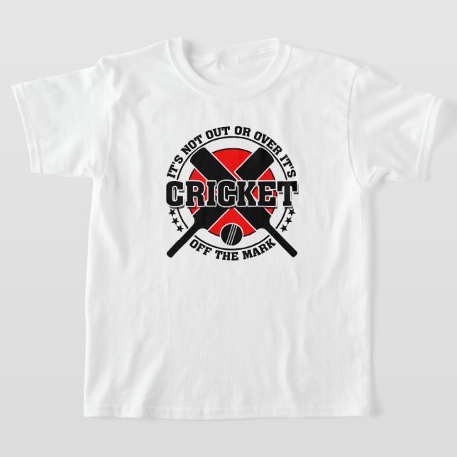Cricketer's Off The Mark Cricket T-Shirt (Laydown)