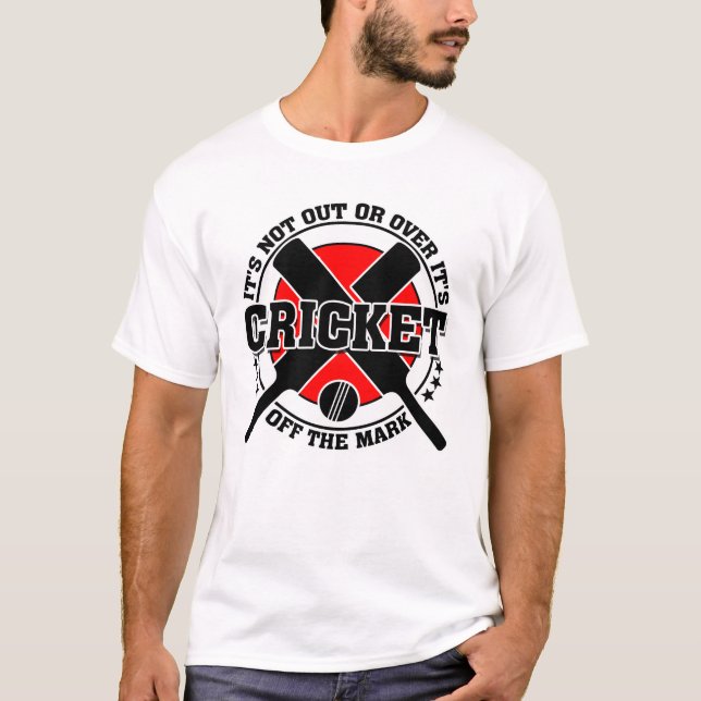 Cricketer's Off The Mark Cricket T-Shirt (Front)