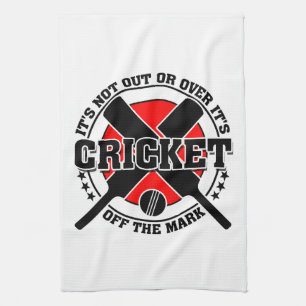 Cricketer's Off The Mark Cricket Tea Towel