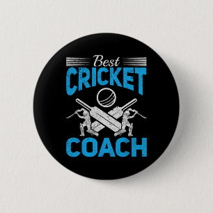 Cricketing Cricket - Best Cricket Coach 6 Cm Round Badge