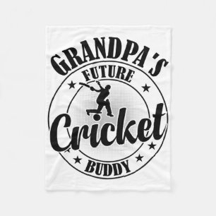 Cricketing Cricket Player - Grandpa's Future Crick Fleece Blanket