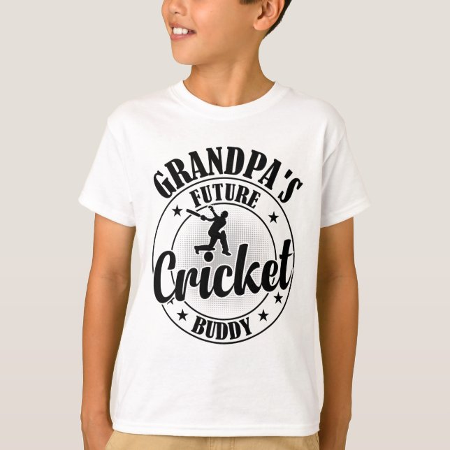 Cricketing Cricket Player - Grandpa's Future Crick T-Shirt (Front)