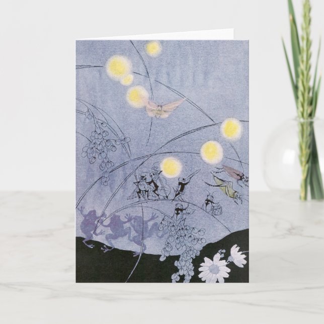 Crickets and Frogs Make Night Music Card (Front)